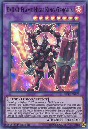 D/D/D Flame High King Genghis (MP19-EN229) - 2019 Gold Sarcophagus Tin Mega Pack Unlimited - Premium Yugioh Single from Konami - Just $0.08! Shop now at Game Crave Tournament Store