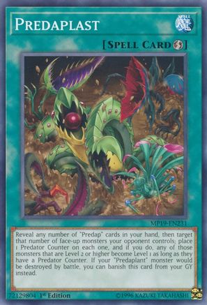 Predaplast (MP19-EN231) - 2019 Gold Sarcophagus Tin Mega Pack Unlimited - Premium Yugioh Single from Konami - Just $0.25! Shop now at Game Crave Tournament Store