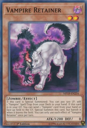 Vampire Retainer (MP19-EN234) - 2019 Gold Sarcophagus Tin Mega Pack 1st Edition - Premium Yugioh Single from Konami - Just $0.30! Shop now at Game Crave Tournament Store