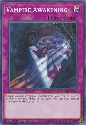 Vampire Awakening (MP19-EN242) - 2019 Gold Sarcophagus Tin Mega Pack Unlimited - Premium Yugioh Single from Konami - Just $0.43! Shop now at Game Crave Tournament Store
