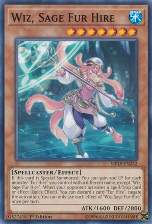 Wiz, Sage Fur Hire (MP19-EN252) - 2019 Gold Sarcophagus Tin Mega Pack 1st Edition - Premium Yugioh Single from Konami - Just $0.38! Shop now at Game Crave Tournament Store