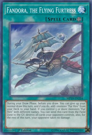 Fandora, the Flying Furtress (MP19-EN254) - 2019 Gold Sarcophagus Tin Mega Pack 1st Edition - Premium Yugioh Single from Konami - Just $0.25! Shop now at Game Crave Tournament Store