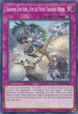 Training Fur Hire, Fur All Your Training Needs (MP19-EN256) - 2019 Gold Sarcophagus Tin Mega Pack Unlimited - Premium Yugioh Single from Konami - Just $0.24! Shop now at Game Crave Tournament Store