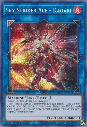 Sky Striker Ace - Kagari (MP19-EN257) - 2019 Gold Sarcophagus Tin Mega Pack 1st Edition - Premium Yugioh Single from Konami - Just $4.35! Shop now at Game Crave Tournament Store
