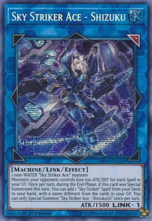 Sky Striker Ace - Shizuku (MP19-EN258) - 2019 Gold Sarcophagus Tin Mega Pack 1st Edition - Premium Yugioh Single from Konami - Just $1.99! Shop now at Game Crave Tournament Store