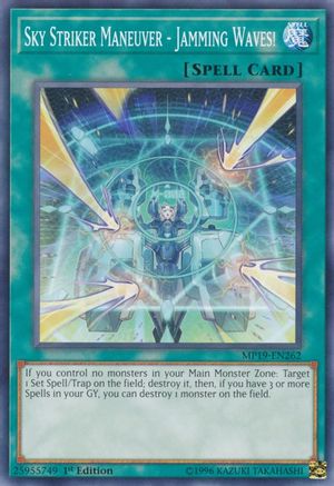 Sky Striker Maneuver - Jamming Waves! (MP19-EN262) - 2019 Gold Sarcophagus Tin Mega Pack 1st Edition - Premium Yugioh Single from Konami - Just $0.86! Shop now at Game Crave Tournament Store