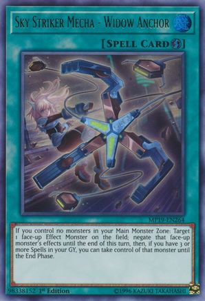 Sky Striker Mecha - Widow Anchor (MP19-EN264) - 2019 Gold Sarcophagus Tin Mega Pack Unlimited - Premium Yugioh Single from Konami - Just $4.80! Shop now at Game Crave Tournament Store