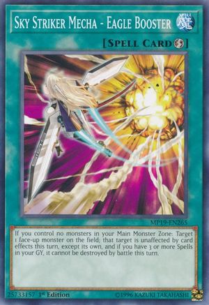 Sky Striker Mecha - Eagle Booster (MP19-EN265) - 2019 Gold Sarcophagus Tin Mega Pack 1st Edition - Premium Yugioh Single from Konami - Just $0.58! Shop now at Game Crave Tournament Store