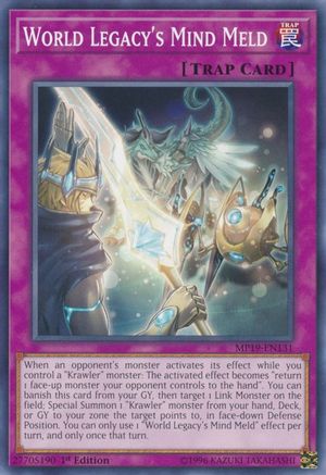 World Legacy's Mind Meld (MP19-EN131) - 2019 Gold Sarcophagus Tin Mega Pack 1st Edition - Premium Yugioh Single from Konami - Just $0.25! Shop now at Game Crave Tournament Store