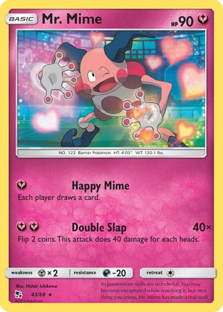 Mr. Mime 43/68 - Hidden Fates Reverse Holofoil - Premium Pokemon Single from Nintendo - Just $0.50! Shop now at Game Crave Tournament Store