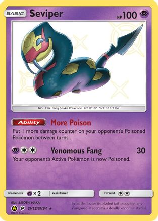 Seviper SV15/94 - Shiny Vault Holofoil - Premium Pokemon Single from Nintendo - Just $0.86! Shop now at Game Crave Tournament Store