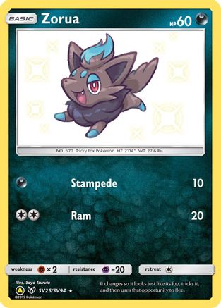 Zorua SV25/94 - Shiny Vault Holofoil - Premium Pokemon Single from Nintendo - Just $3.26! Shop now at Game Crave Tournament Store