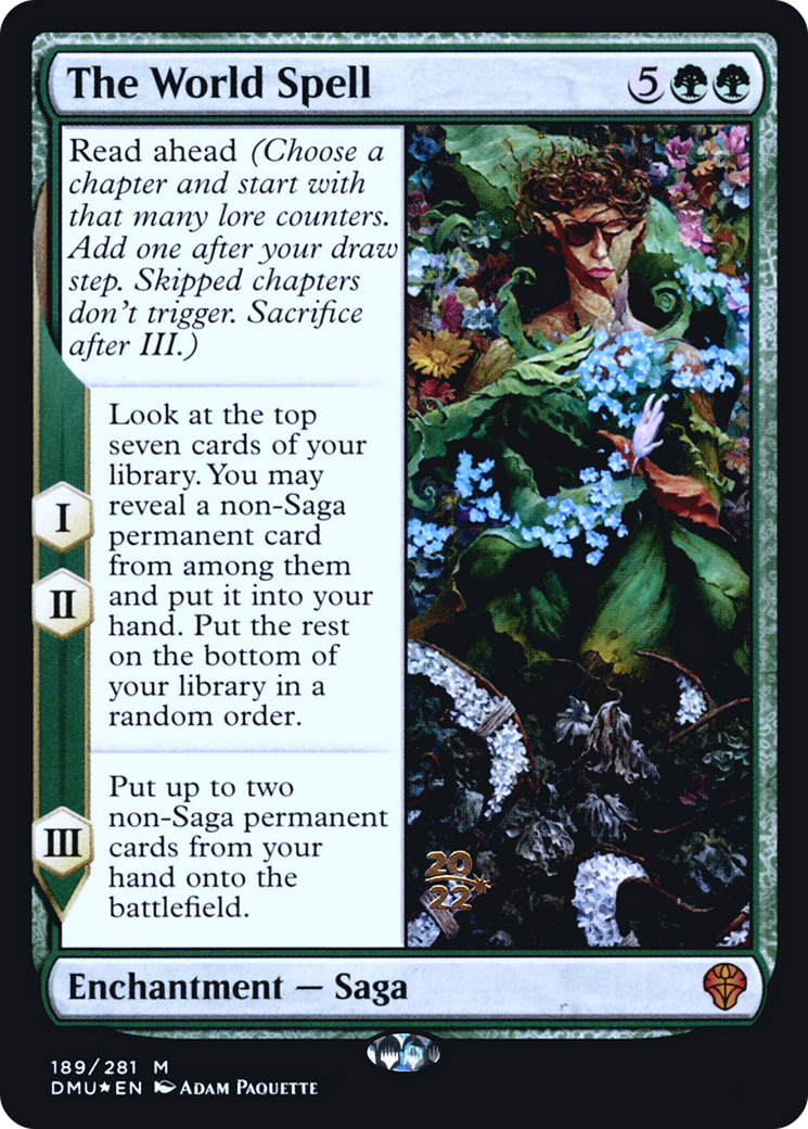 The World Spell (PDMU-189S) - Dominaria United Promos Foil - Premium MTG Single from Wizards of the Coast - Just $0.60! Shop now at Game Crave Tournament Store