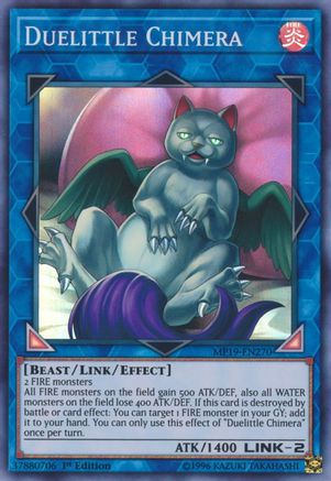 Duelittle Chimera (MP19-EN270) - 2019 Gold Sarcophagus Tin Mega Pack Unlimited - Premium Yugioh Single from Konami - Just $0.59! Shop now at Game Crave Tournament Store