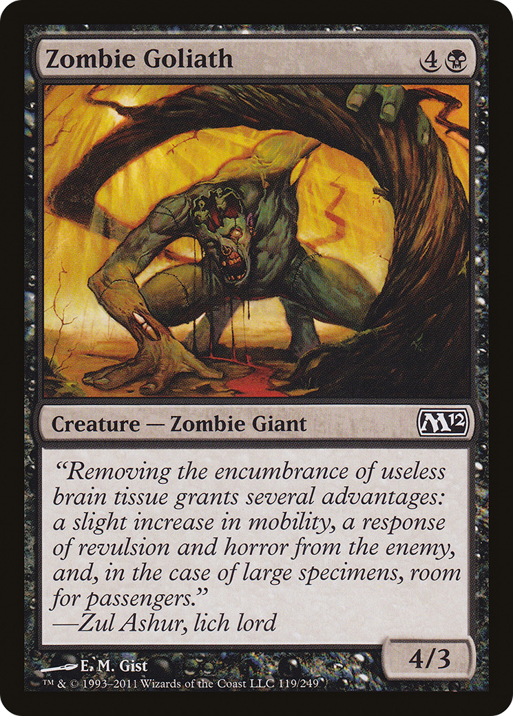 Zombie Goliath (M12-119) - Magic 2012 - Premium MTG Single from Wizards of the Coast - Just $0.08! Shop now at Game Crave Tournament Store