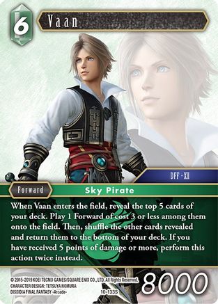 Vaan (Starter) (OPUS X) Foil - Premium Final Fantasy Single from Opus X - Just $2.39! Shop now at Game Crave Tournament Store