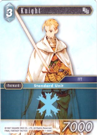 Knight (Male Unit) - 1-050C (DECK EXCLUSIVE CARDS) - Premium Final Fantasy Single from Deck Exclusive Cards - Just $0.28! Shop now at Game Crave Tournament Store