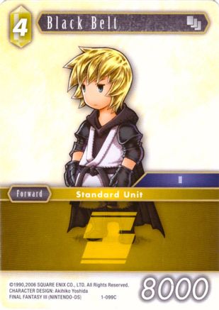 Black Belt (Ingus) - 1-099C (DECK EXCLUSIVE CARDS) - Premium Final Fantasy Single from Deck Exclusive Cards - Just $0.25! Shop now at Game Crave Tournament Store