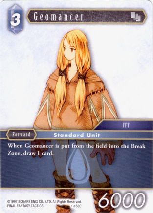 Geomancer (Female Unit) - 1-168C (DECK EXCLUSIVE CARDS) - Premium Final Fantasy Single from Deck Exclusive Cards - Just $0.25! Shop now at Game Crave Tournament Store