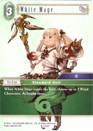 White Mage - 2-058C (DECK EXCLUSIVE CARDS) - Premium Final Fantasy Single from Deck Exclusive Cards - Just $0.25! Shop now at Game Crave Tournament Store