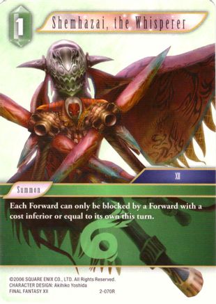 Shemhazai, the Whisperer - 2-070R (DECK EXCLUSIVE CARDS) - Premium Final Fantasy Single from Deck Exclusive Cards - Just $0.58! Shop now at Game Crave Tournament Store