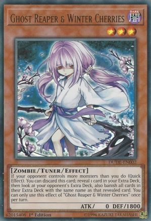 Ghost Reaper & Winter Cherries (DUDE-EN002) - Duel Devastator 1st Edition - Premium Yugioh Single from Konami - Just $0.25! Shop now at Game Crave Tournament Store