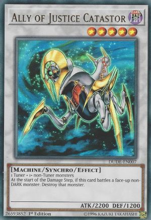 Ally of Justice Catastor (DUDE-EN007) - Duel Devastator 1st Edition - Premium Yugioh Single from Konami - Just $0.53! Shop now at Game Crave Tournament Store