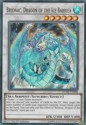 Brionac, Dragon of the Ice Barrier (DUDE-EN008) - Duel Devastator 1st Edition - Premium Yugioh Single from Konami - Just $0.41! Shop now at Game Crave Tournament Store