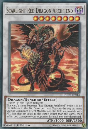 Scarlight Red Dragon Archfiend (DUDE-EN013) - Duel Devastator 1st Edition - Premium Yugioh Single from Konami - Just $0.30! Shop now at Game Crave Tournament Store