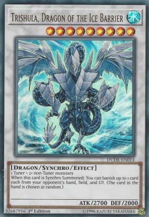 Trishula, Dragon of the Ice Barrier (DUDE-EN014) - Duel Devastator 1st Edition - Premium Yugioh Single from Konami - Just $0.25! Shop now at Game Crave Tournament Store