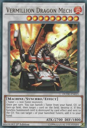 Vermillion Dragon Mech (DUDE-EN015) - Duel Devastator 1st Edition - Premium Yugioh Single from Konami - Just $0.25! Shop now at Game Crave Tournament Store