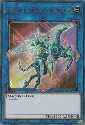 Gaia Saber, the Lightning Shadow (DUDE-EN022) - Duel Devastator 1st Edition - Premium Yugioh Single from Konami - Just $0.25! Shop now at Game Crave Tournament Store