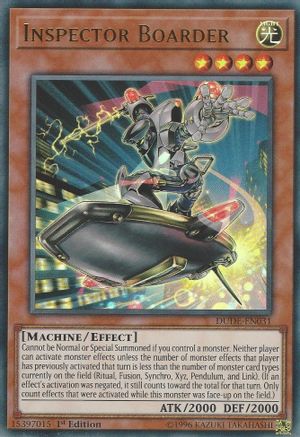 Inspector Boarder (DUDE-EN031) - Duel Devastator 1st Edition - Premium Yugioh Single from Konami - Just $0.25! Shop now at Game Crave Tournament Store