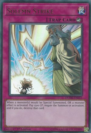Solemn Strike (DUDE-EN055) - Duel Devastator 1st Edition - Premium Yugioh Single from Konami - Just $0.39! Shop now at Game Crave Tournament Store