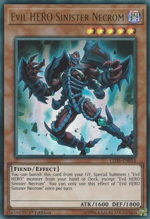 Evil HERO Sinister Necrom (LED5-EN014) - Legendary Duelists: Immortal Destiny 1st Edition - Premium Yugioh Single from Konami - Just $3.35! Shop now at Game Crave Tournament Store
