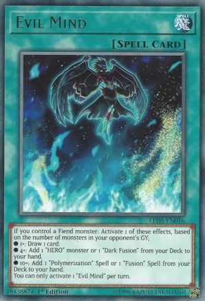 Evil Mind (LED5-EN016) - Legendary Duelists: Immortal Destiny 1st Edition - Premium Yugioh Single from Konami - Just $0.25! Shop now at Game Crave Tournament Store