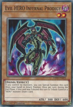Evil HERO Infernal Prodigy (LED5-EN019) - Legendary Duelists: Immortal Destiny 1st Edition - Premium Yugioh Single from Konami - Just $0.32! Shop now at Game Crave Tournament Store