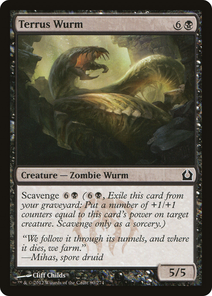 Terrus Wurm (RTR-080) - Return to Ravnica - Premium MTG Single from Wizards of the Coast - Just $0.08! Shop now at Game Crave Tournament Store