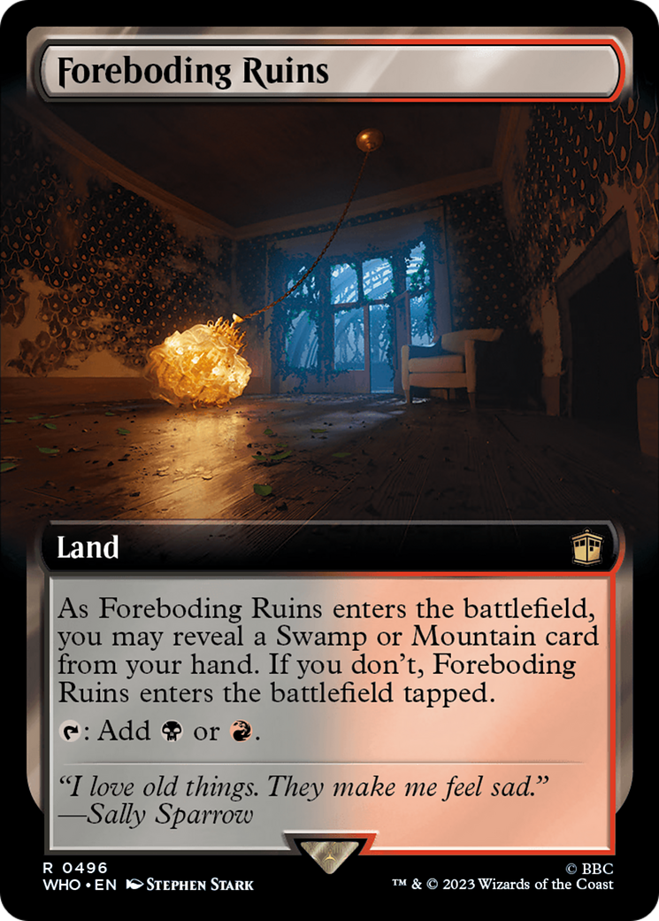 Foreboding Ruins (WHO-496) - Doctor Who: (Extended Art) - Premium MTG Single from Wizards of the Coast - Just $0.29! Shop now at Game Crave Tournament Store
