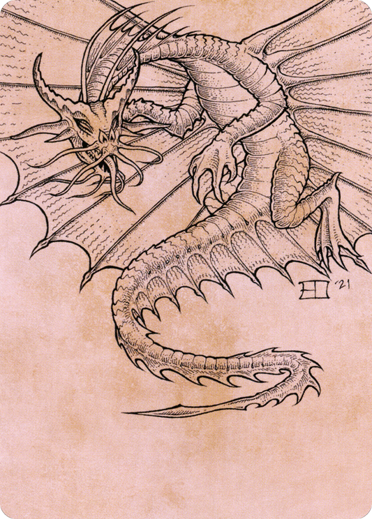 Ancient Gold Dragon // Ancient Gold Dragon (ACLB-044) - Battle for Baldur's Gate Art Series (Borderless) - Premium MTG Single from Wizards of the Coast - Just $0! Shop now at Game Crave Tournament Store