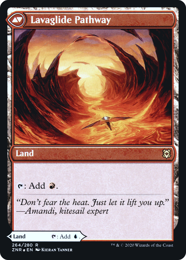 Riverglide Pathway // Lavaglide Pathway (PZNR-264S) - Zendikar Rising Promos Foil - Premium MTG Single from Wizards of the Coast - Just $1.83! Shop now at Game Crave Tournament Store