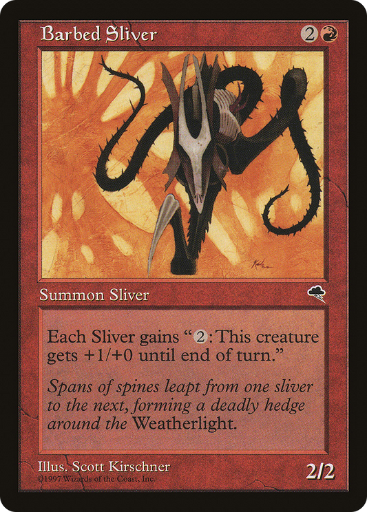 Barbed Sliver (TMP-163) - Tempest - Premium MTG Single from Wizards of the Coast - Just $0.26! Shop now at Game Crave Tournament Store