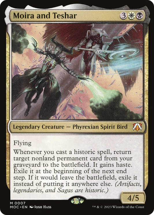 Moira and Teshar (MOC-007) - March of the Machine Commander Foil - Premium MTG Single from Wizards of the Coast - Just $0.08! Shop now at Game Crave Tournament Store