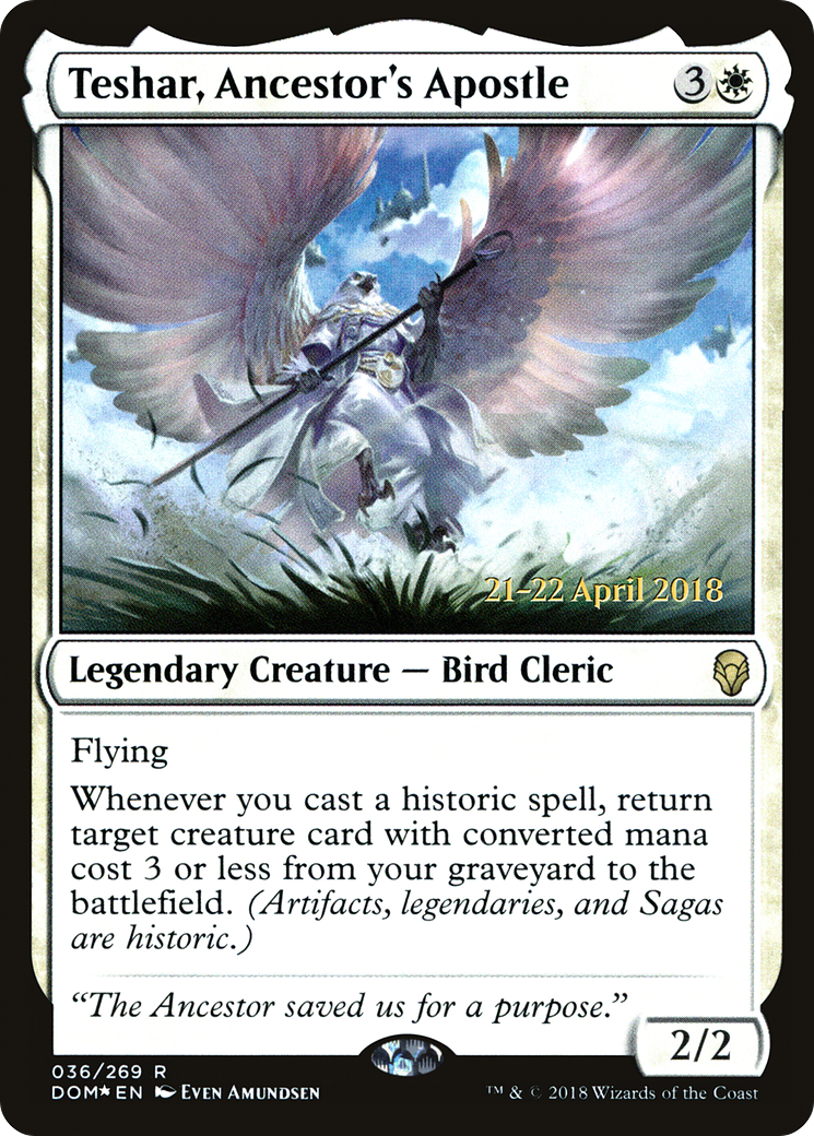 Teshar, Ancestor's Apostle (PDOM-36S) - Dominaria Promos Foil - Premium MTG Single from Wizards of the Coast - Just $0.58! Shop now at Game Crave Tournament Store