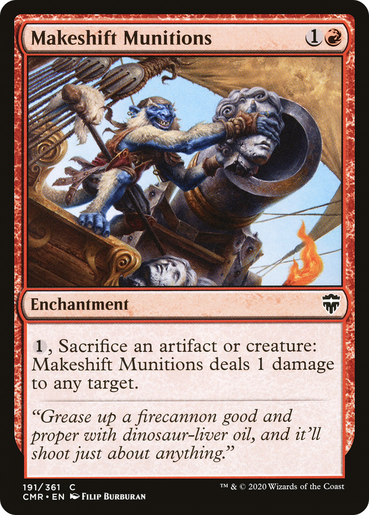 Makeshift Munitions (CMR-191) - Commander Legends Foil - Premium MTG Single from Wizards of the Coast - Just $0.08! Shop now at Game Crave Tournament Store