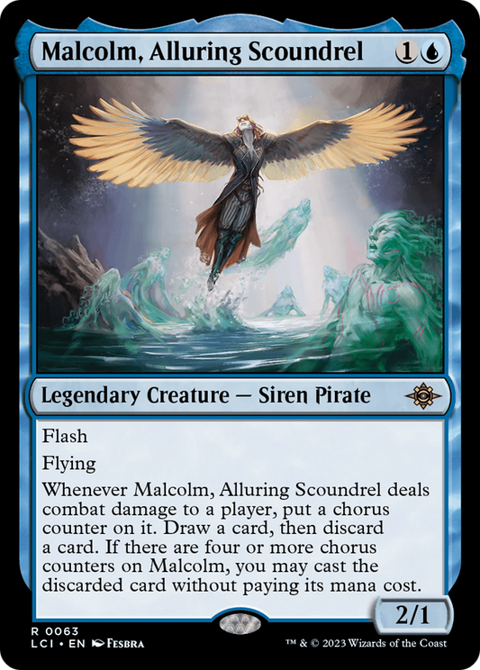 Malcolm, Alluring Scoundrel (LCI-063) - The Lost Caverns of Ixalan - Premium MTG Single from Wizards of the Coast - Just $0.44! Shop now at Game Crave Tournament Store