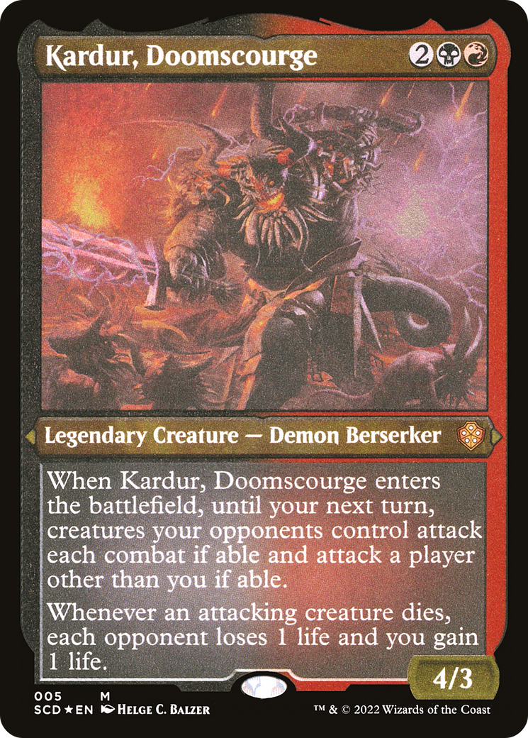 Kardur, Doomscourge (SCD-005) - Starter Commander Decks Etched Foil - Premium MTG Single from Wizards of the Coast - Just $0.25! Shop now at Game Crave Tournament Store