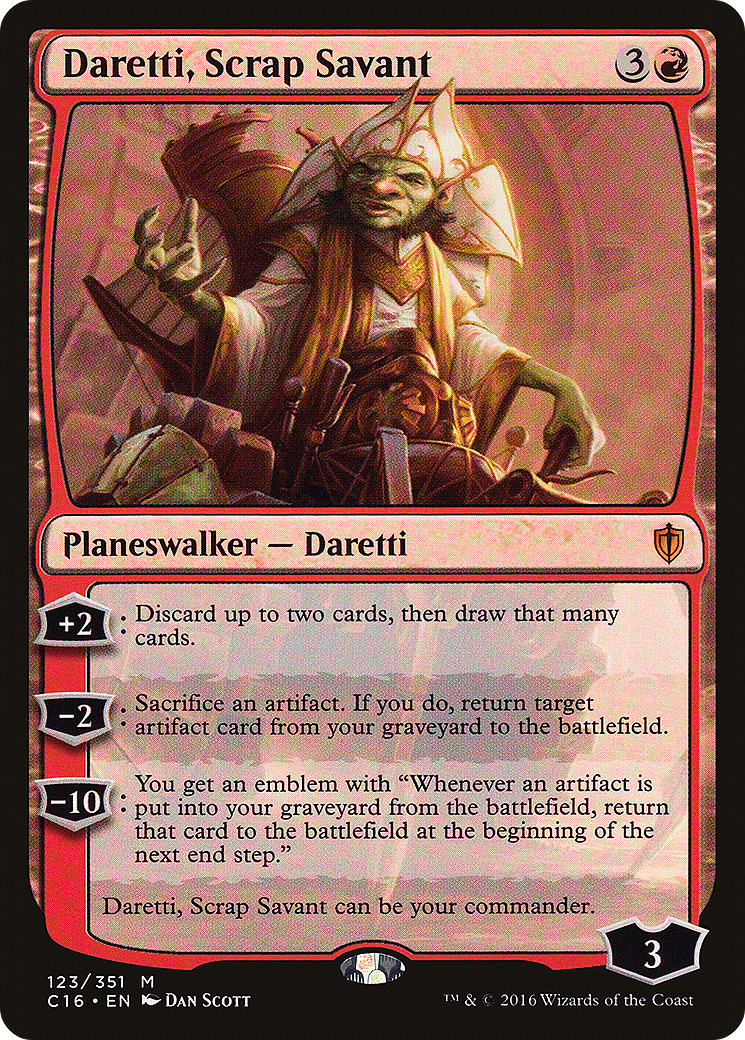 Daretti, Scrap Savant (C16-123) - Commander 2016 - Premium MTG Single from Wizards of the Coast - Just $0.18! Shop now at Game Crave Tournament Store