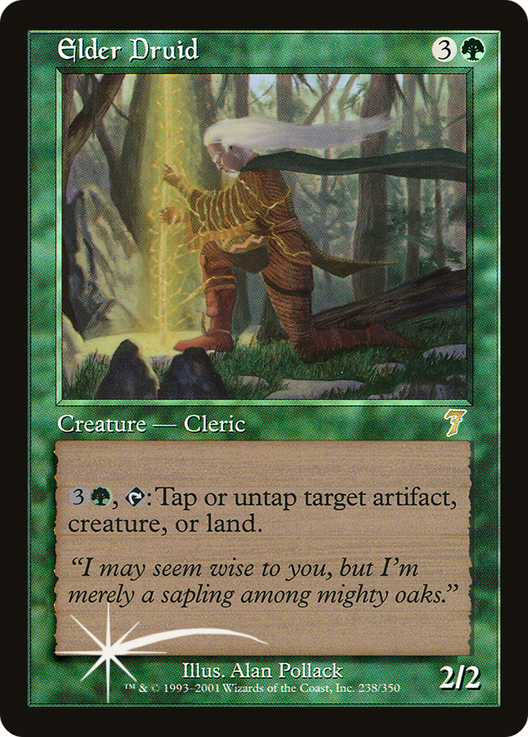 Elder Druid (7ED-238★) - Seventh Edition Foil - Premium MTG Single from Wizards of the Coast - Just $3.79! Shop now at Game Crave Tournament Store