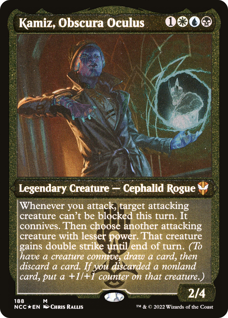 Kamiz, Obscura Oculus (NCC-188) - New Capenna Commander Etched Foil - Premium MTG Single from Wizards of the Coast - Just $0.08! Shop now at Game Crave Tournament Store